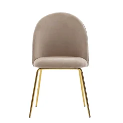Wohnen Stühle<Polsterstühle in Beige & Gold - Labelsio (2er Set)