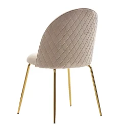 Wohnen Stühle<Polsterstühle in Beige & Gold - Labelsio (2er Set)