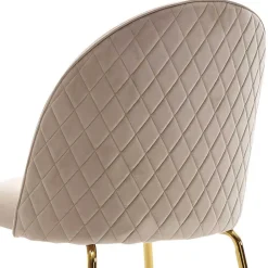 Wohnen Stühle<Polsterstühle in Beige & Gold - Labelsio (2er Set)