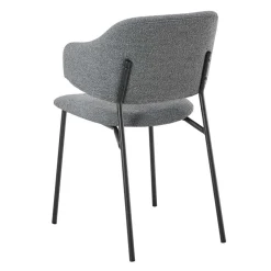 Wohnen Stühle<Polsterstühle in Dunkelgrau Boucle - Ciribati (2er Set)