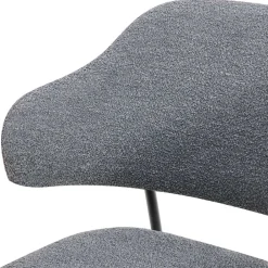 Wohnen Stühle<Polsterstühle in Dunkelgrau Boucle - Ciribati (2er Set)