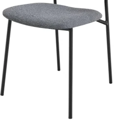 Wohnen Stühle<Polsterstühle in Dunkelgrau Boucle - Ciribati (2er Set)
