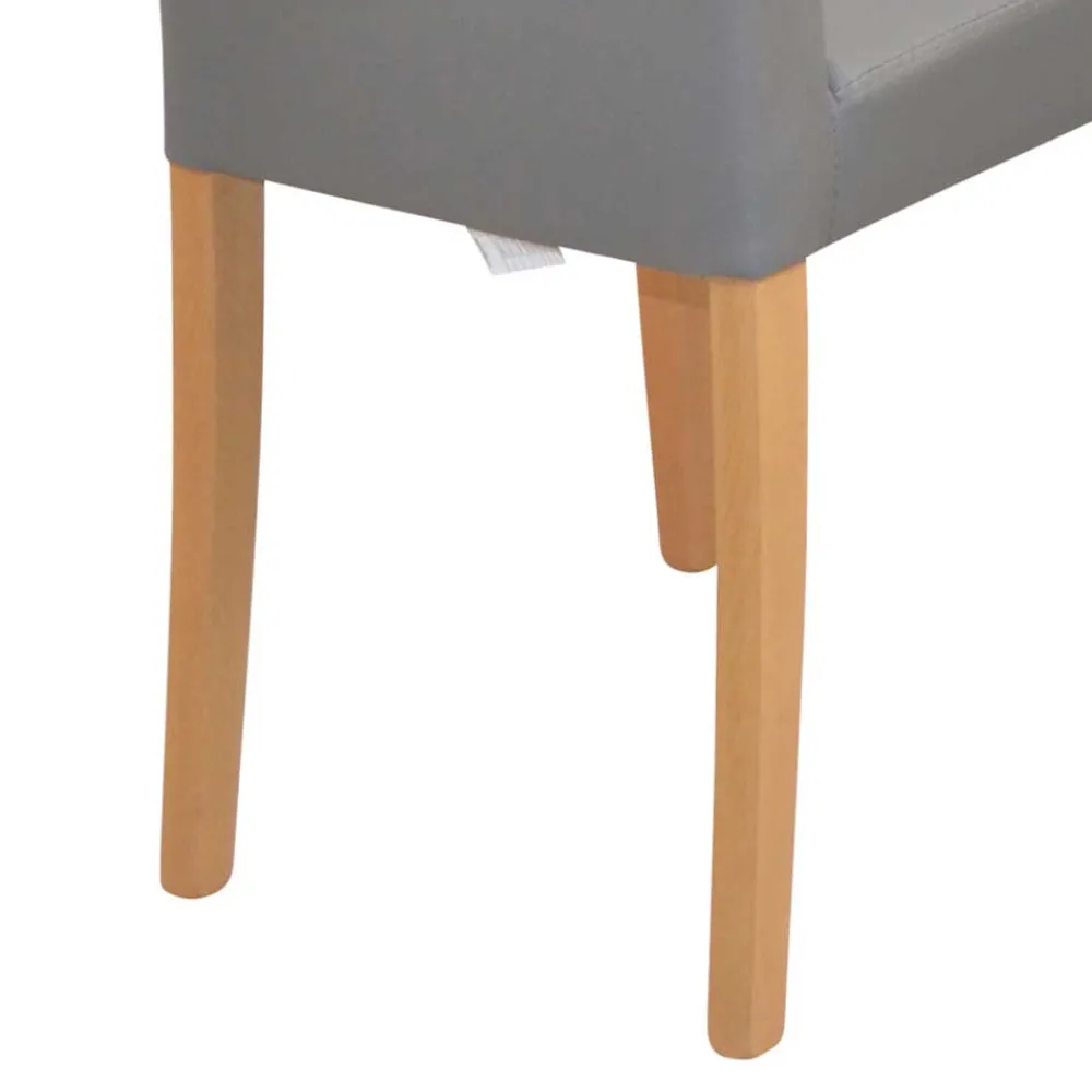 Wohnen Stühle<Polsterstühle in Grau & Eiche - Pelago (2er Set)