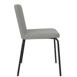 Wohnen Stühle<Polsterstühle in Grau und Schwarz - Semrosa (2er Set)