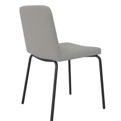 Wohnen Stühle<Polsterstühle in Grau und Schwarz - Semrosa (2er Set)