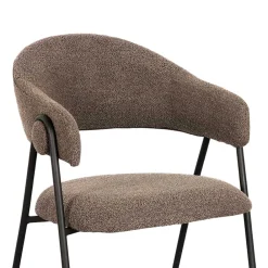 Wohnen Stühle<Polsterstühle in Hellbraun Boucle - Jaggon (2er Set)