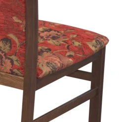 Wohnen Stühle<Polsterstühle in Rot mit Blumen - Sylverta (2er Set)