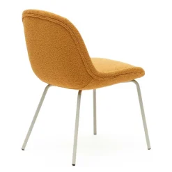 Wohnen Stühle<Polsterstühle in Senfgelb Boucle - Gatria (4er Set)
