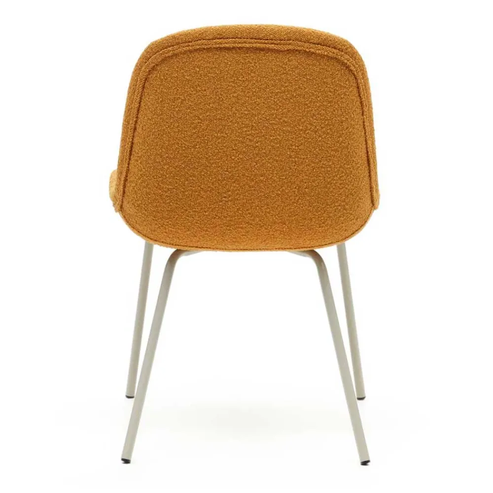 Wohnen Stühle<Polsterstühle in Senfgelb Boucle - Gatria (4er Set)