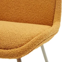 Wohnen Stühle<Polsterstühle in Senfgelb Boucle - Gatria (4er Set)