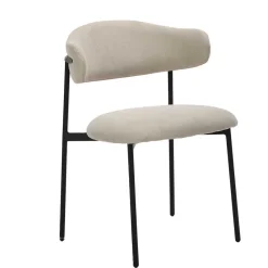Wohnen Stühle<Polsterstühle in Taupe Strukturstoff - Filmau (2er Set)