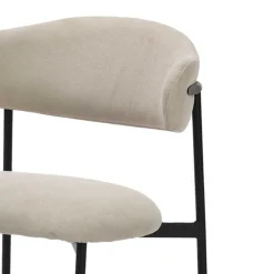 Wohnen Stühle<Polsterstühle in Taupe Strukturstoff - Filmau (2er Set)