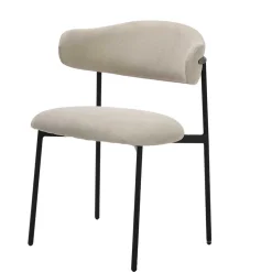 Wohnen Stühle<Polsterstühle in Taupe Strukturstoff - Filmau (2er Set)