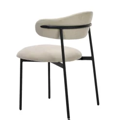 Wohnen Stühle<Polsterstühle in Taupe Strukturstoff - Filmau (2er Set)