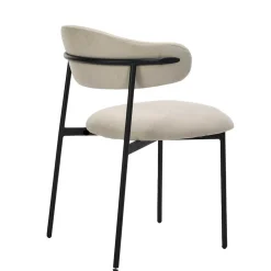 Wohnen Stühle<Polsterstühle in Taupe Strukturstoff - Filmau (2er Set)