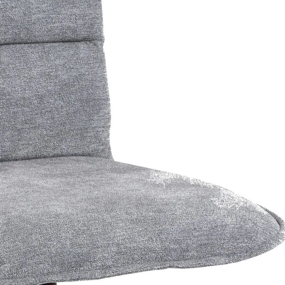 Wohnen Stühle<Polsterstuhl aus grauem Flockstoff - Anhora (2er Set)