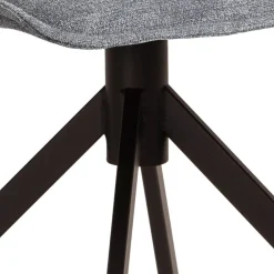 Wohnen Stühle<Polsterstuhl aus grauem Flockstoff - Anhora (2er Set)