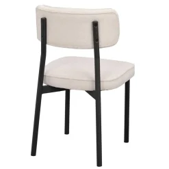 Wohnen Stühle<Polsterstuhl in Creme & Schwarz - Jeffa (2er Set)