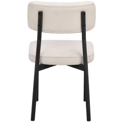 Wohnen Stühle<Polsterstuhl in Creme & Schwarz - Jeffa (2er Set)