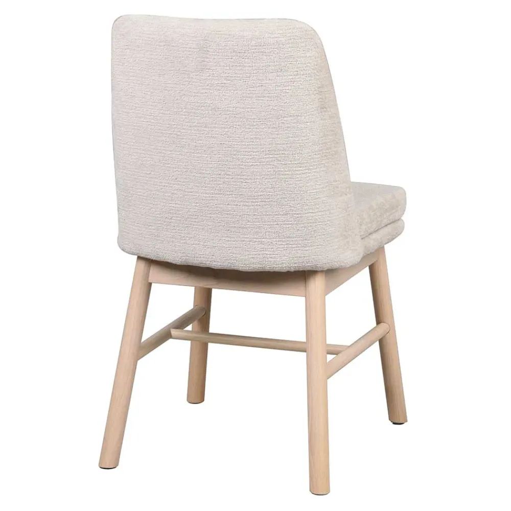 Wohnen Stühle<Polsterstuhl in Creme Strukturstoff - Peppino (2er Set)