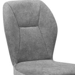 Wohnen Stühle<Polsterstuhl in Grau und Schwarz - Pogarana (2er Set)