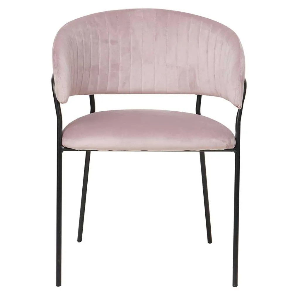 Wohnen Stühle<Polsterstuhl in Rosa & Schwarz - Cementa