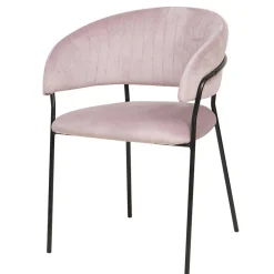 Wohnen Stühle<Polsterstuhl in Rosa & Schwarz - Cementa