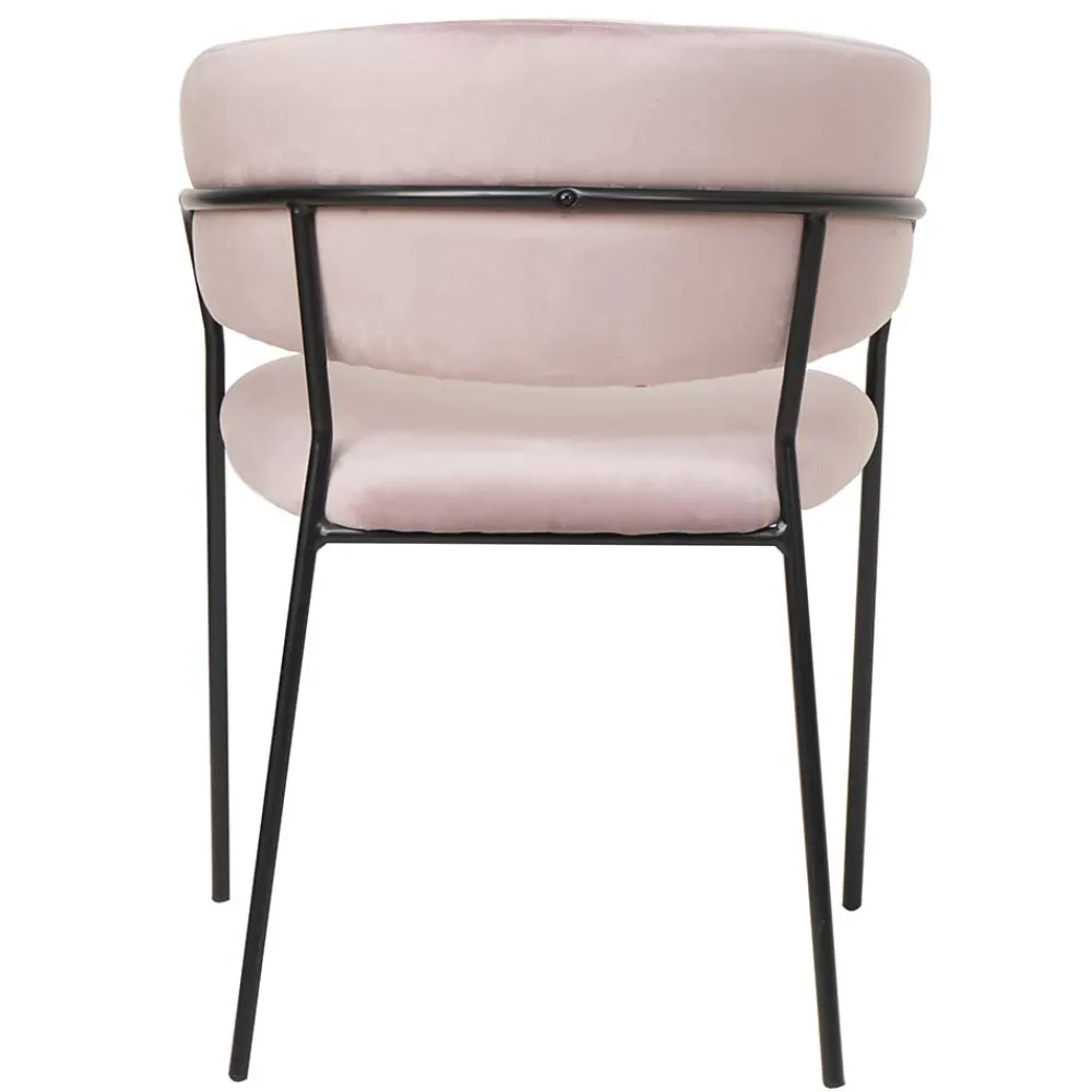 Wohnen Stühle<Polsterstuhl in Rosa & Schwarz - Cementa