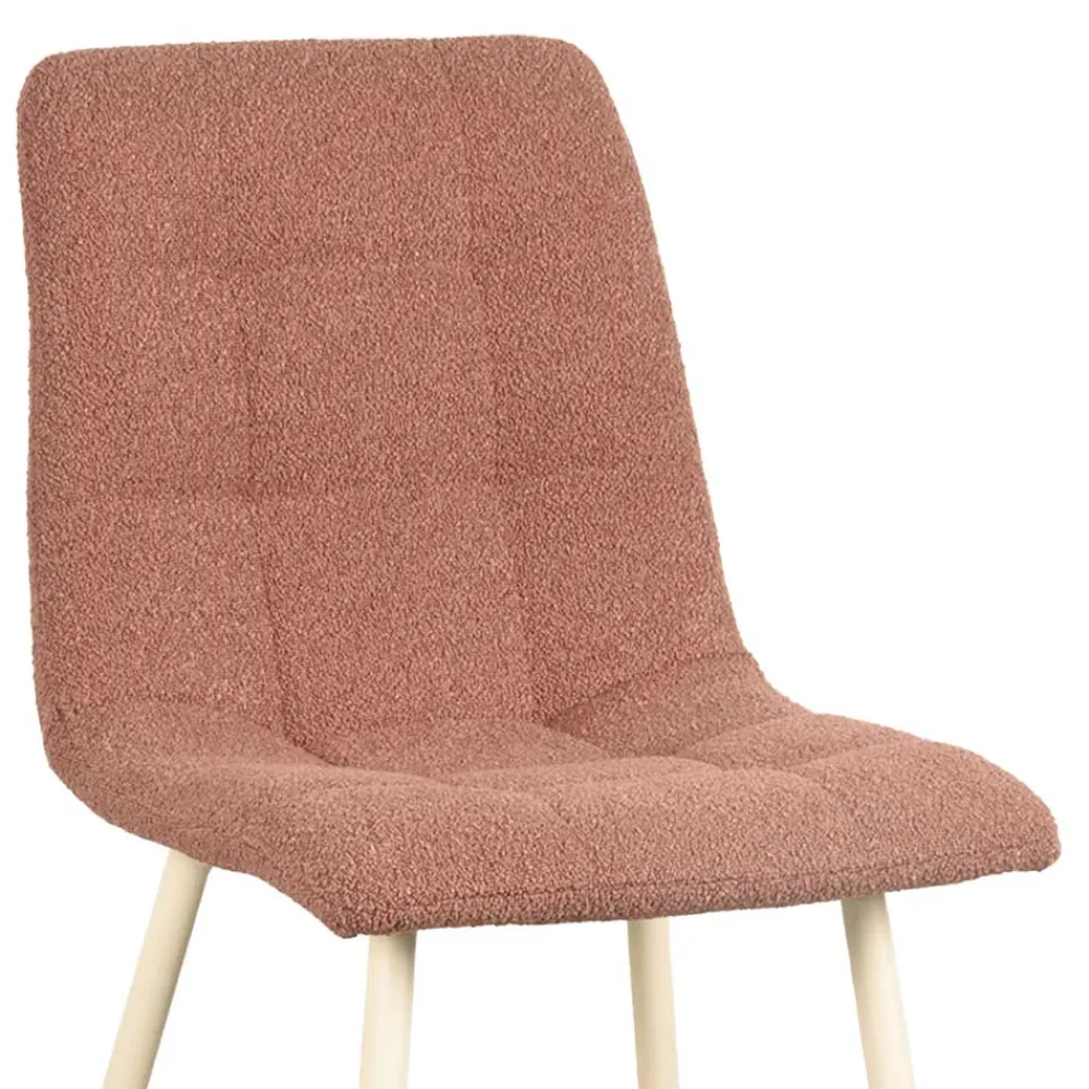 Wohnen Stühle<Polsterstuhl in Terracotta und Weiß - Elzanian