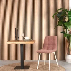 Wohnen Stühle<Polsterstuhl in Terracotta und Weiß - Elzanian