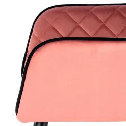 Wohnen Stühle<Polsterstuhl mit Armlehnen in Rosa Schwarz - Elliot