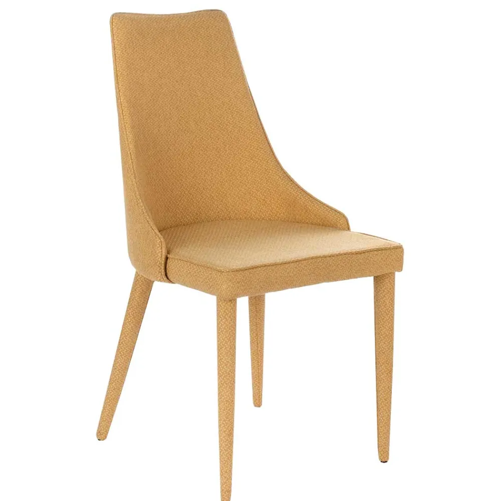 Wohnen Stühle<Polsterstuhl mit bezogenen Metallbeinen - Henrietta (2er Set)