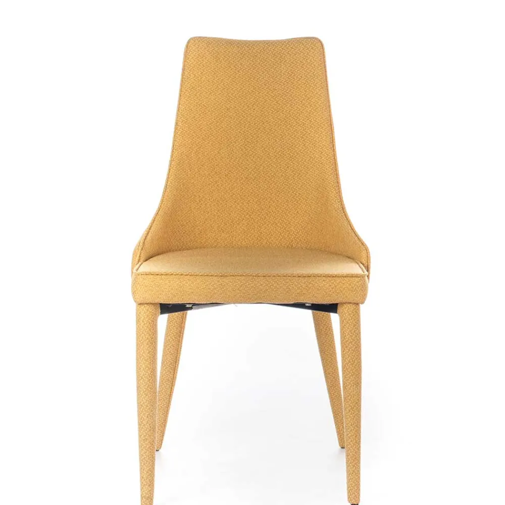 Wohnen Stühle<Polsterstuhl mit bezogenen Metallbeinen - Henrietta (2er Set)