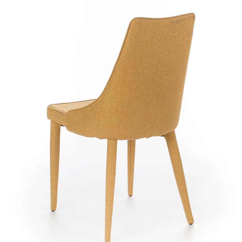Wohnen Stühle<Polsterstuhl mit bezogenen Metallbeinen - Henrietta (2er Set)