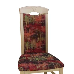 Wohnen Stühle<Polsterstuhl mit Stoff Rot gemustert Cora & Buchefarben (2er Set)