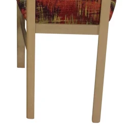 Wohnen Stühle<Polsterstuhl mit Stoff Rot gemustert Cora & Buchefarben (2er Set)