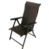 Wohnen Stühle<Polyrattan Gartenstühle in Schwarz-Braun - Lucasz (2er Set)