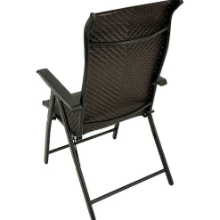 Wohnen Stühle<Polyrattan Gartenstühle in Schwarz-Braun - Lucasz (2er Set)