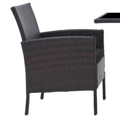 Wohnen Sitzgruppe<Polyrattan Tischgruppe für 2 Personen - Eneriffo (dreiteilig)