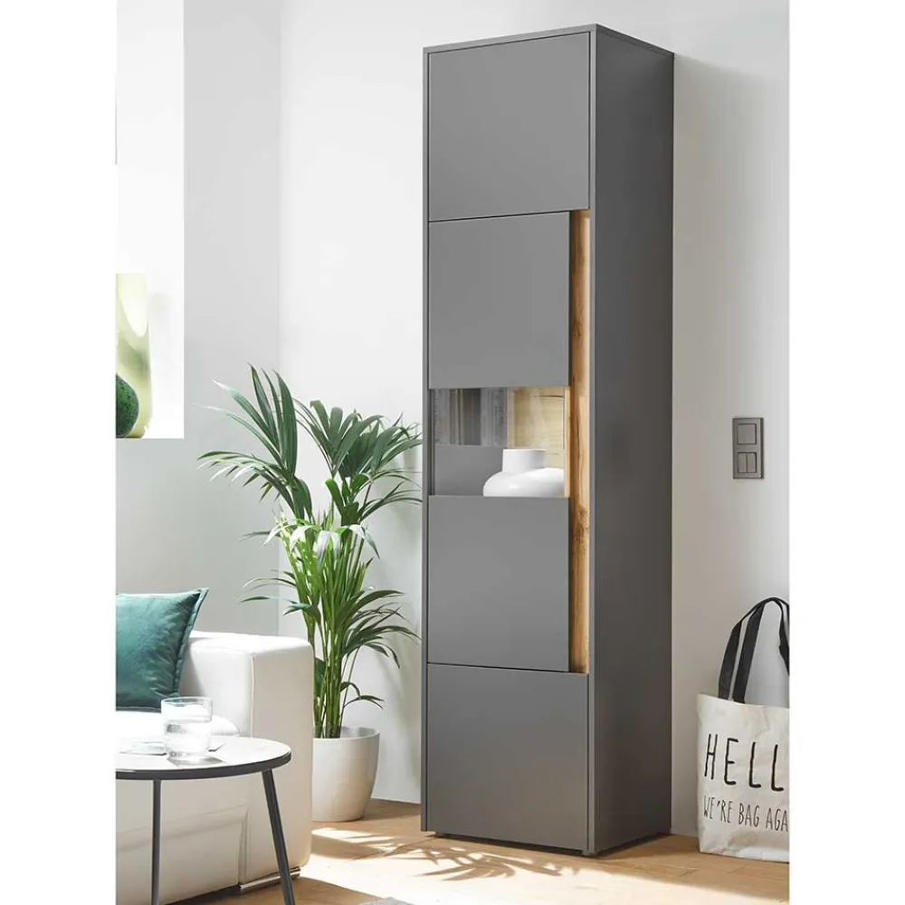 Wohnen Wohnwände<Preiswerte Anbauwand modern - Ahilav (vierteilig)