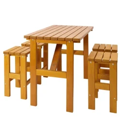 Wohnen Hocker<Quadrat Barhocker aus Kiefer Massivholz - Malte