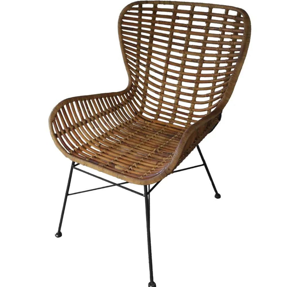Wohnen Stühle<Rattan Esszimmerstuhl Abazi mit Armlehnen