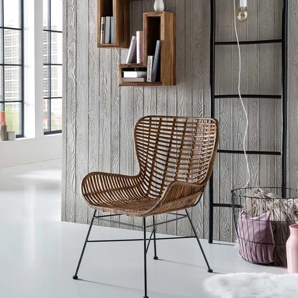 Wohnen Stühle<Rattan Esszimmerstuhl Abazi mit Armlehnen