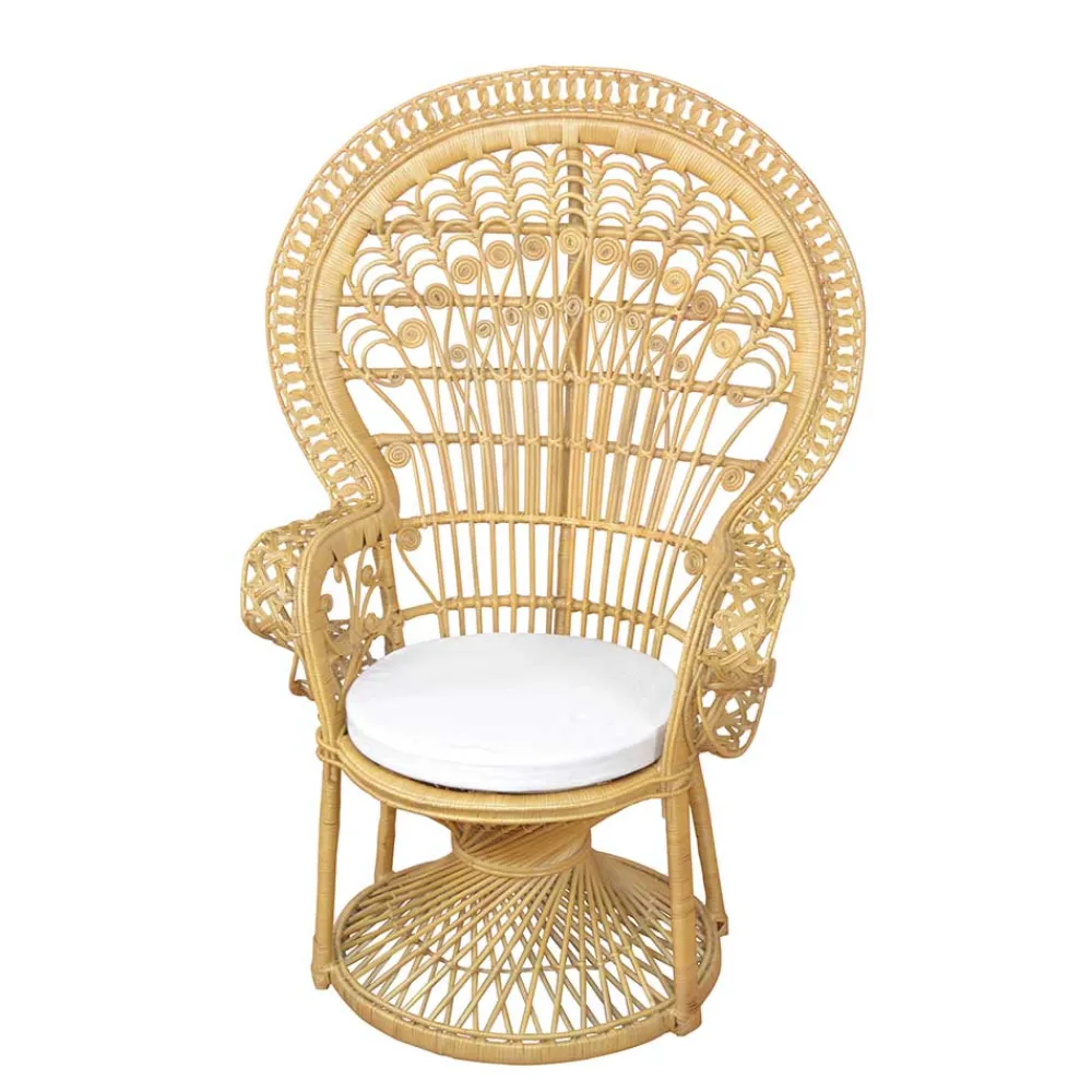 Wohnen Sessel<Rattan Pfauenthron Mexicano in Beige