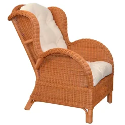 Wohnen Sessel<Rattansessel & Fußhocker Set - Nesaris (zweiteilig)