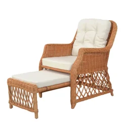 Wohnen Sessel<Rattanssessel Hawaii mit ausziehbarem Fußteil