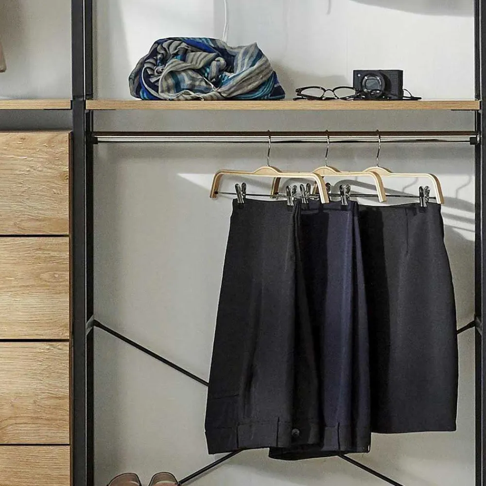 Wohnen Garderoben<Regal Garderobe mit 2 Stangen & 4 Schubladen - Amigo