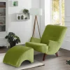 Wohnen Sessel<Relax Sessel in Oliv Grün mit Nussbaum - Sofia