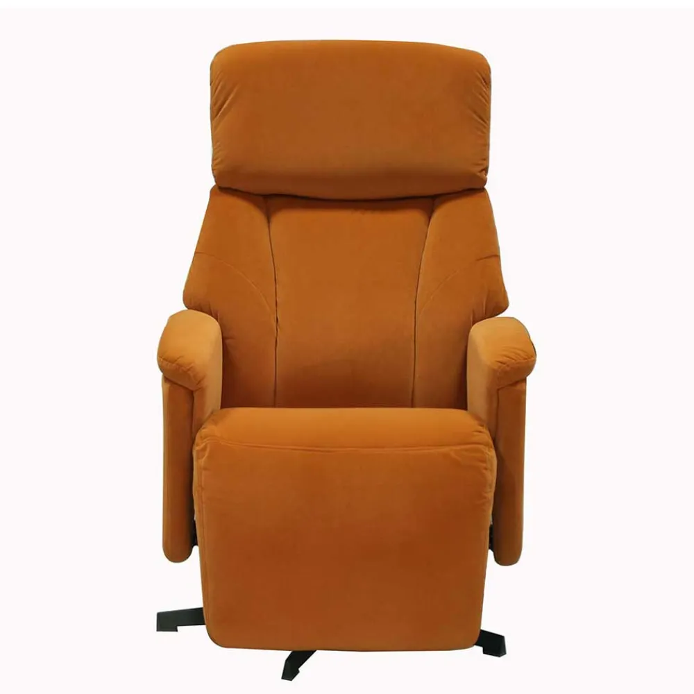 Wohnen Sessel<Relaxsessel in Orange Samt - Nelorena
