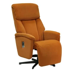 Wohnen Sessel<Relaxsessel in Orange Samt - Nelorena